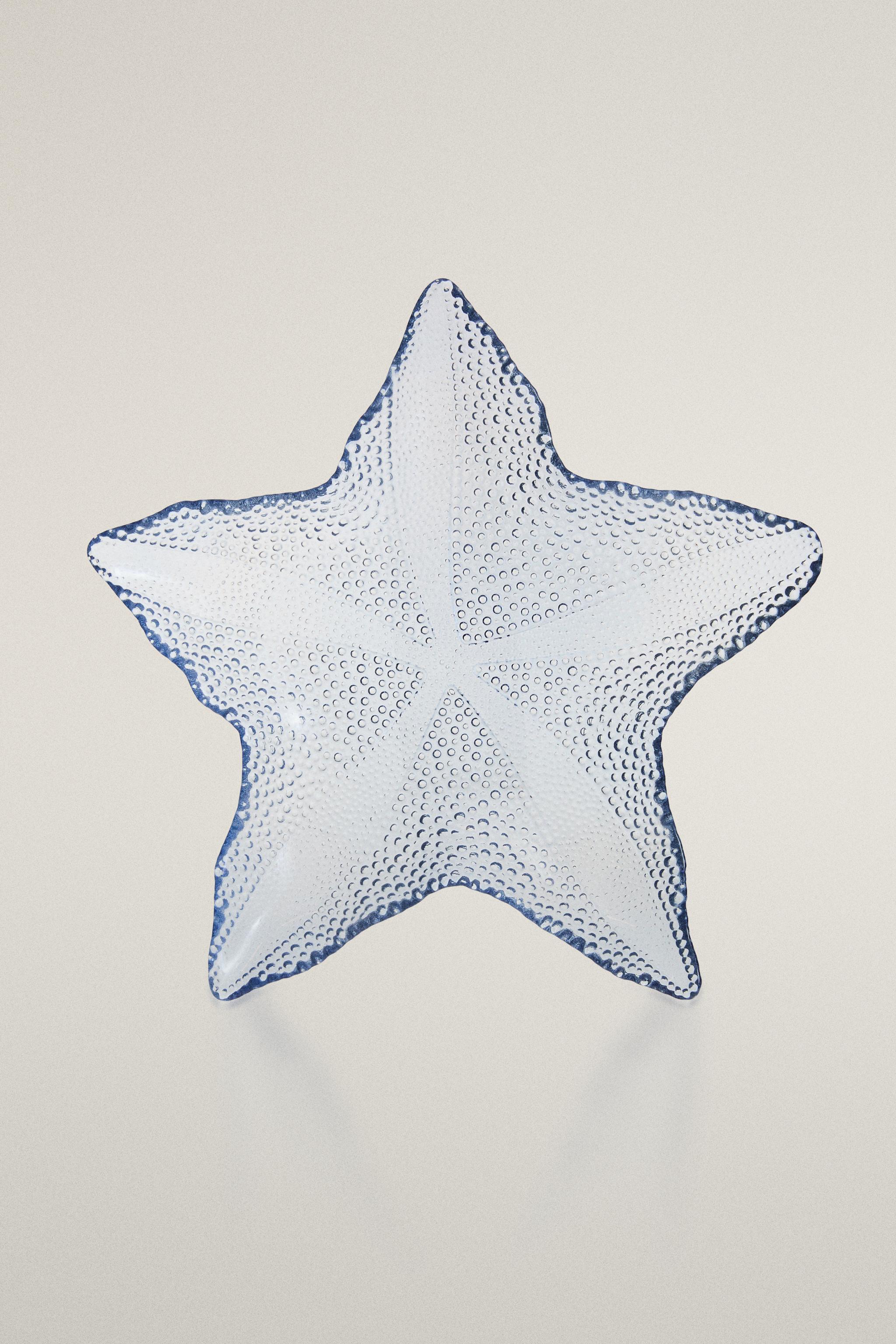 PLAT EN VERRE ÉTOILE